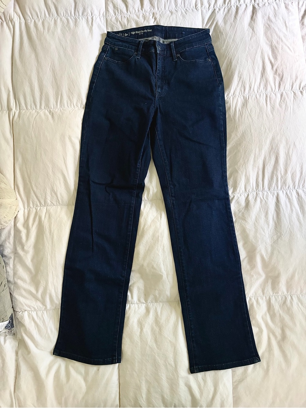 Talbots Flawless Dark Blue Women's High-Waist Barely Boot Cury Fit